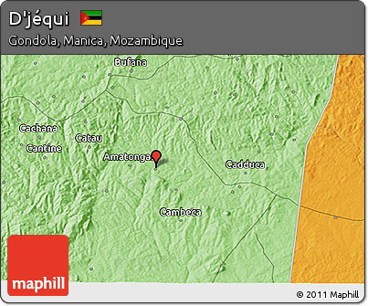 Political 3D Map of D'jéqui