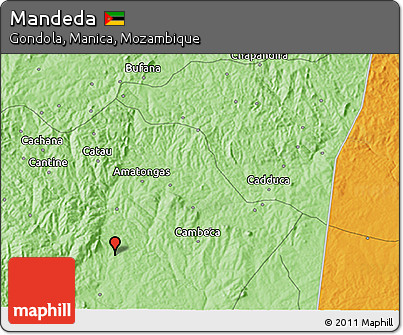 Political 3D Map of Mandeda