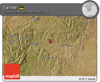 Satellite 3D Map of Sande