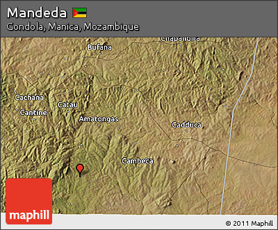 Satellite 3D Map of Mandeda