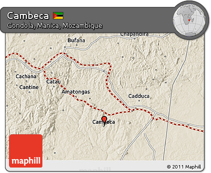 Shaded Relief 3D Map of Cambeca
