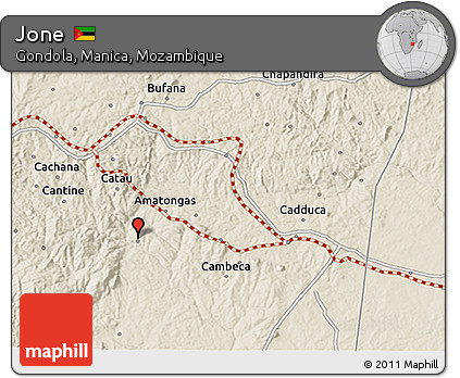 Shaded Relief 3D Map of Jone