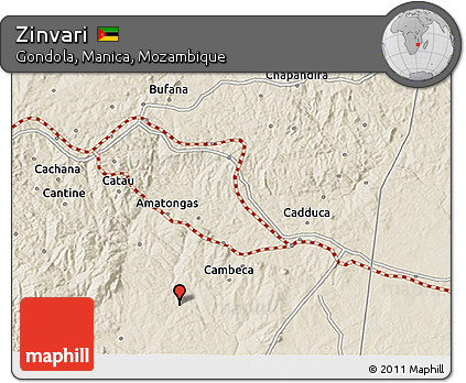 Shaded Relief 3D Map of Zinvari