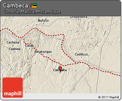 Shaded Relief 3D Map of Cambeca