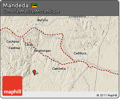 Shaded Relief 3D Map of Mandeda