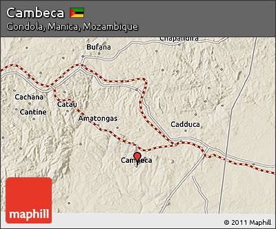Shaded Relief 3D Map of Cambeca