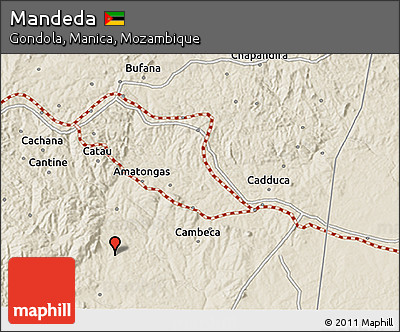 Shaded Relief 3D Map of Mandeda