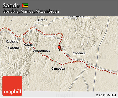 Shaded Relief 3D Map of Sande
