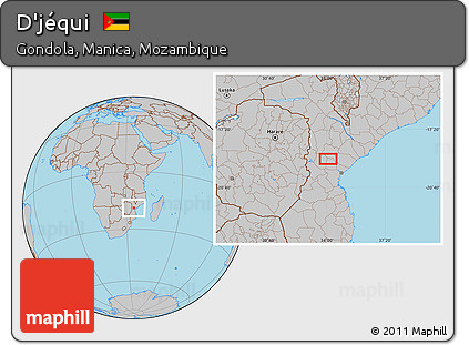 Gray Location Map of D'jéqui