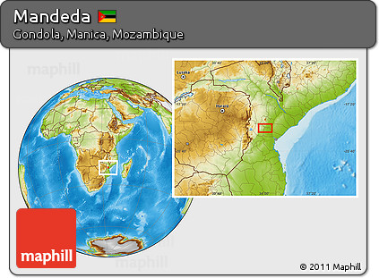 Physical Location Map of Mandeda