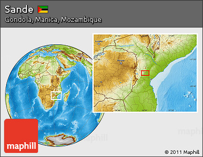 Physical Location Map of Sande