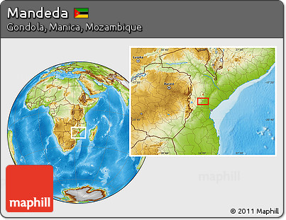 Physical Location Map of Mandeda