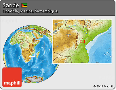 Physical Location Map of Sande