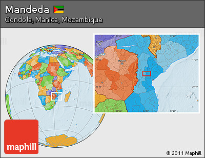 Political Location Map of Mandeda