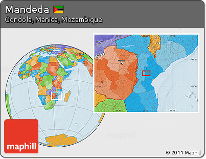 Political Location Map of Mandeda