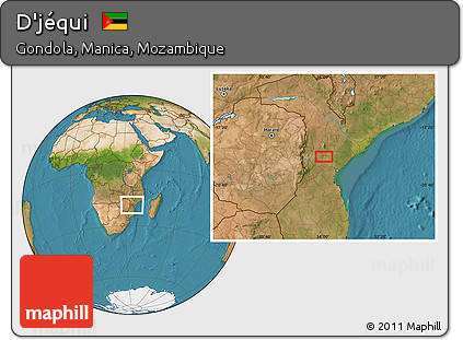 Satellite Location Map of D'jéqui