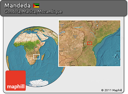 Satellite Location Map of Mandeda