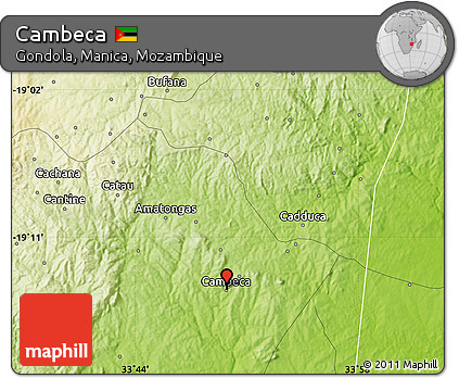 Physical Map of Cambeca