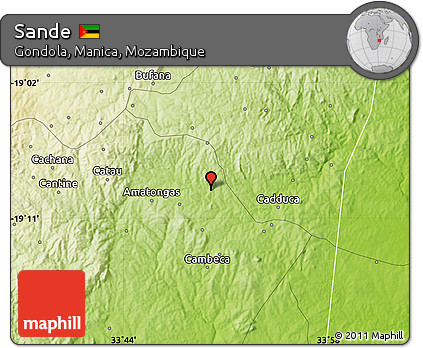 Physical Map of Sande