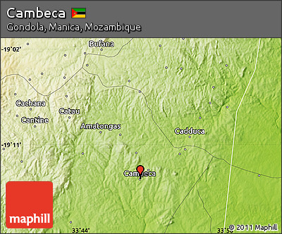 Physical Map of Cambeca