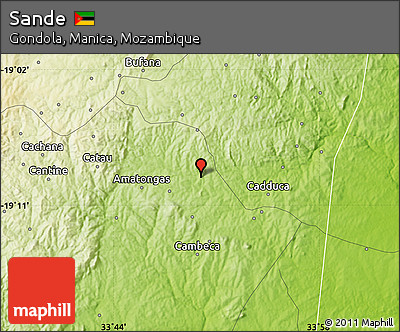 Physical Map of Sande