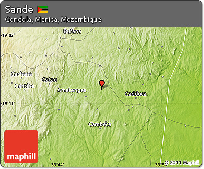 Physical Map of Sande