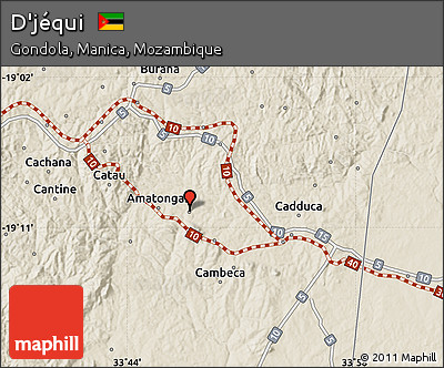 Shaded Relief Map of D'jéqui