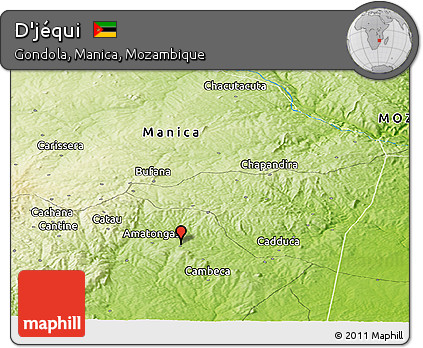Physical Panoramic Map of D'jéqui