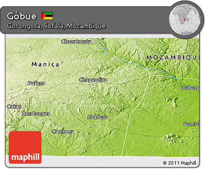 Physical Panoramic Map of Góbue