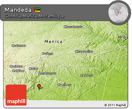 Physical Panoramic Map of Mandeda