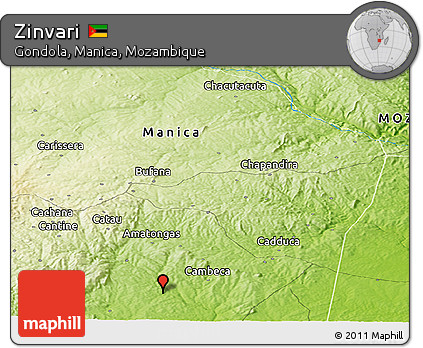 Physical Panoramic Map of Zinvari