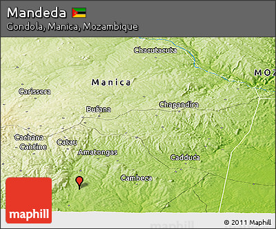 Physical Panoramic Map of Mandeda