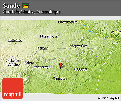 Physical Panoramic Map of Sande