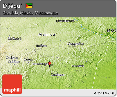 Physical Panoramic Map of D'jéqui