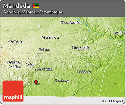 Physical Panoramic Map of Mandeda