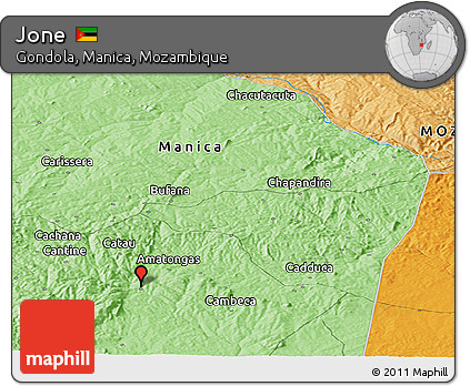 Political Panoramic Map of Jone