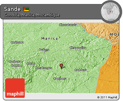 Political Panoramic Map of Sande