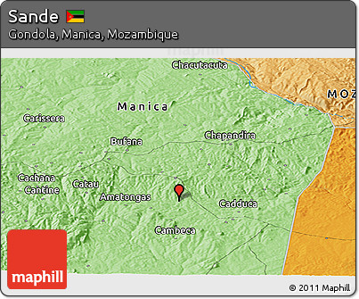 Political Panoramic Map of Sande