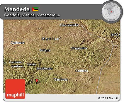 Satellite Panoramic Map of Mandeda