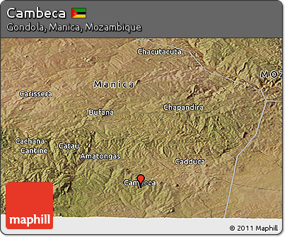 Satellite Panoramic Map of Cambeca