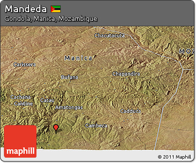 Satellite Panoramic Map of Mandeda