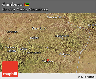 Satellite Panoramic Map of Cambeca