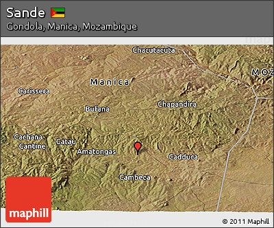 Satellite Panoramic Map of Sande