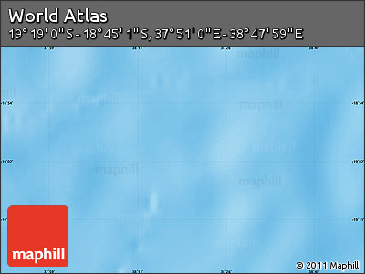 Physical Map of the Area around 19° 2' 1" S, 38° 19' 30" E