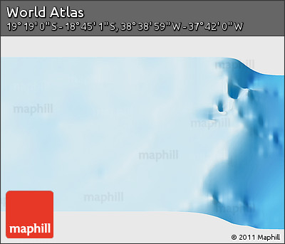 Physical 3D Map of the Area around 19° 2' 1" S, 38° 10' 29" W