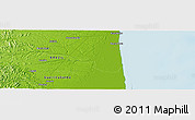 Physical Panoramic Map of the area around 19° 2' 1" S, 39° 52' 30" W