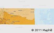 Political Panoramic Map of the area around 19° 2' 1" S, 39° 52' 30" W