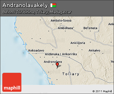 Shaded Relief 3D Map of Andranolavakely