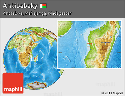 Physical Location Map of Ankibabaky