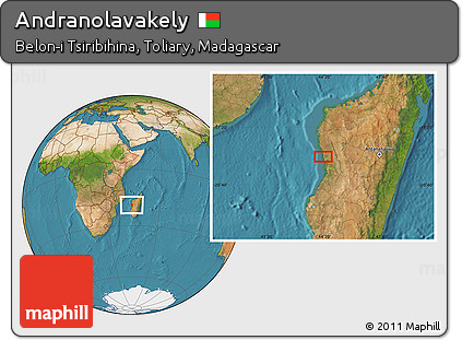 Satellite Location Map of Andranolavakely